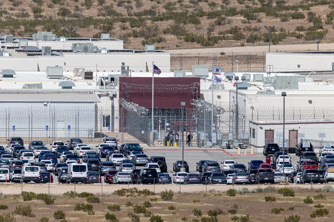 An aerial view of the California City Immigration Processing Center in March 2026.